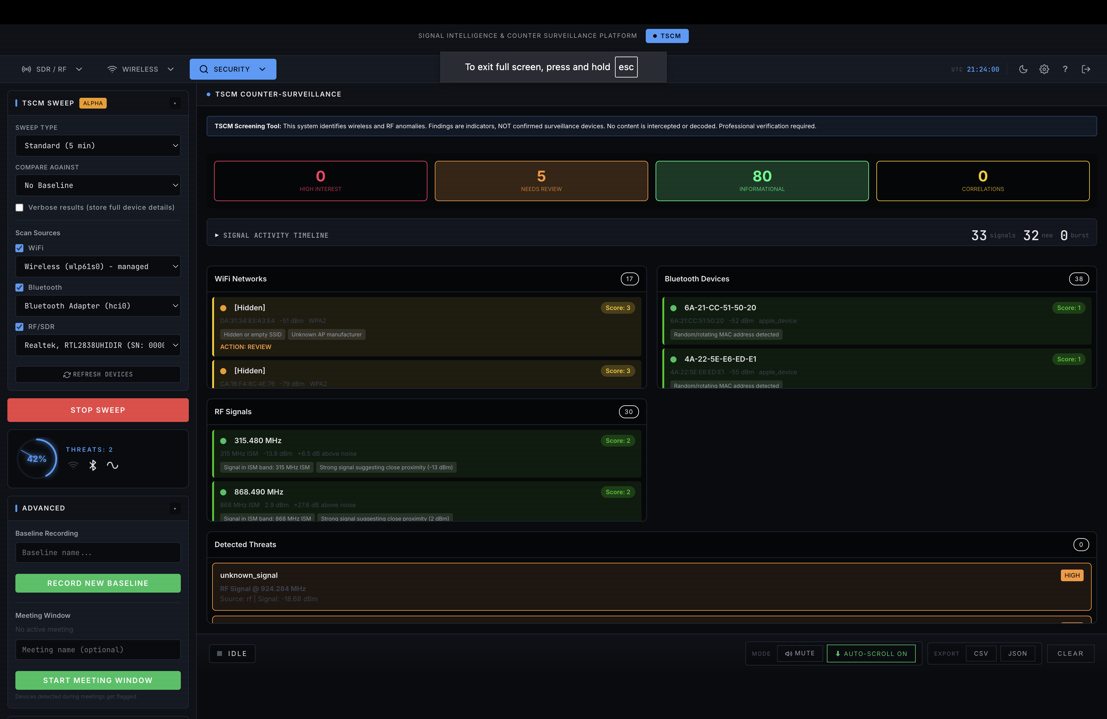 TSCM Counter-Surveillance